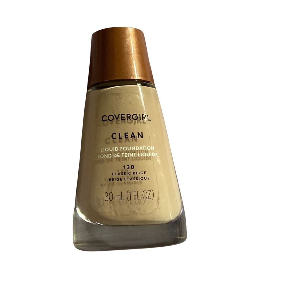 Covergirl Clean Liquid Foundation 130 Classic Beige Normal Skin 1oz 30ml Makeup